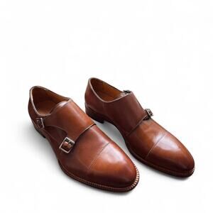 Beckett simonon leather double monk strap shoes new without tags mens size 11